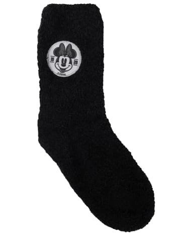 United Labels 2er Pack Disney Minnie Mouse Kuschelsocken warme Socken in grau/schwarz