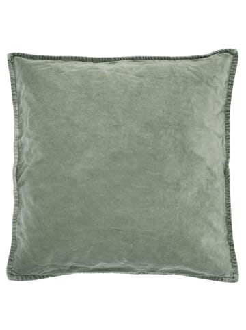 IB Laursen Kissenbezug Velour quadratisch in olive