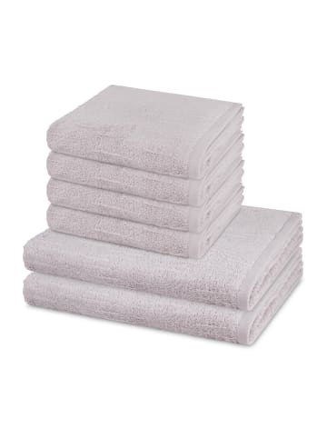 Ross 4 X Handtuch 2 X Duschtuch im Set Premium in Silber