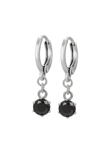 faina Women Drop Earrings in Silver Black