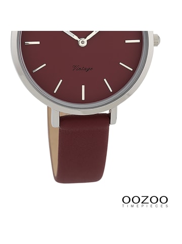 Oozoo Analog-Armbanduhr Oozoo Vintage Series rot mittel (ca. 34mm)