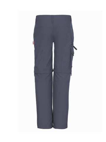 Trollkids Zip-Off Hose "Oppland Slim Fit" in Dunkelgrau