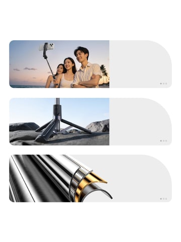 Orico SPV90 Selfie-Stick, Mini-Stativ aus Aluminium, Bluetooth, 360°-Drehung