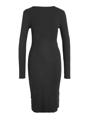 Noisy may Langarm Ripp Kleid Midi NMMAYA in Schwarz-2