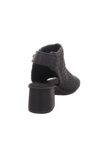 rieker Schaftsandalette in schwarz/schwarz