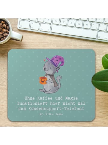Mr. & Mrs. Panda Mauspad Kundensupport Magie mit Spruch in Meeresbrise