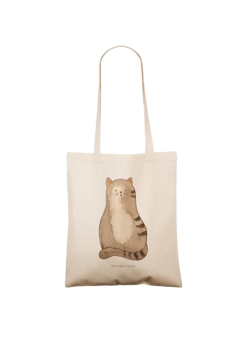 Mr. & Mrs. Panda Einkaufstasche Katze Sitzen ohne Spruch in Creme