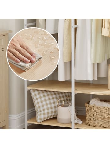 SONGMICS Kleiderschrank Blochic in Beige - (B)141 x (H)180 x (T)40 cm