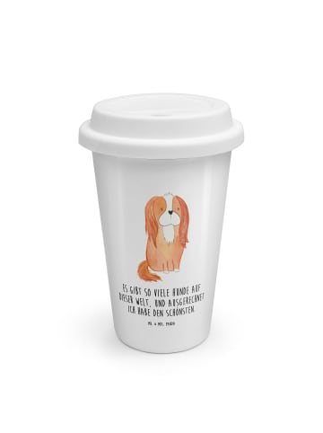 Mr. & Mrs. Panda To Go Becher Hund Cavalier King Charles Spaniel... in Weiß