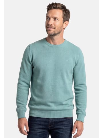 Lerros Pullover Basic in Türkis / grau
