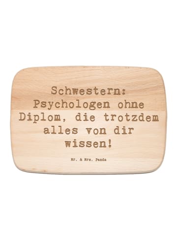 Mr. & Mrs. Panda Brettchen Spruch Schwestern Psychologen mit Spruch in Transparent