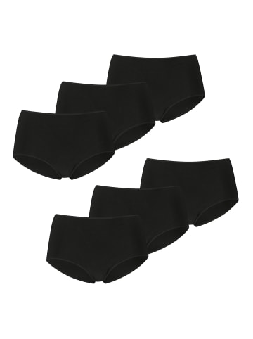 Puma 6er Pack Cotton Modal Mini Shorts in Schwarz