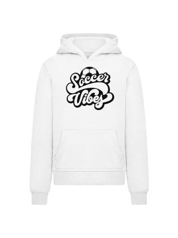 F4NT4STIC Hoodie Soccer Vibes Typography Sporty Graphic in weiß