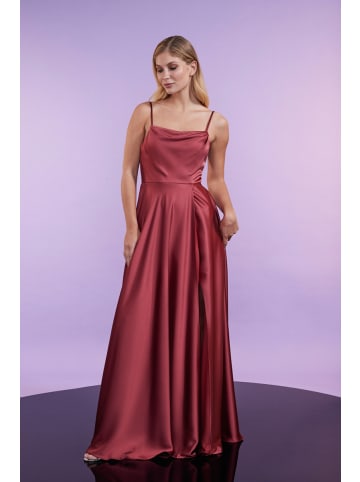 LAONA Abendkleid Satin Elegance Dress in Dusty Red