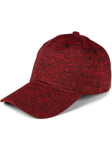 styleBREAKER Baseball Cap in Bordeaux-Rot meliert