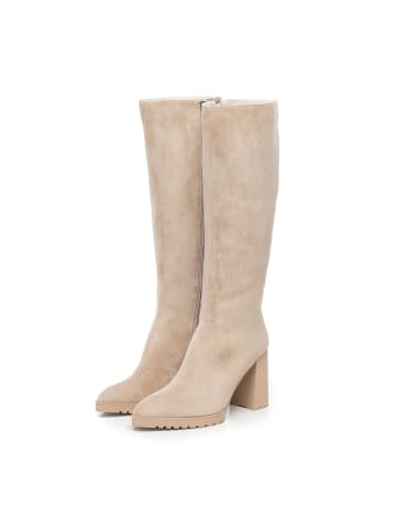 Wittchen Damenstiefel mit Blockabsatz in Wildlederoptik in Beige