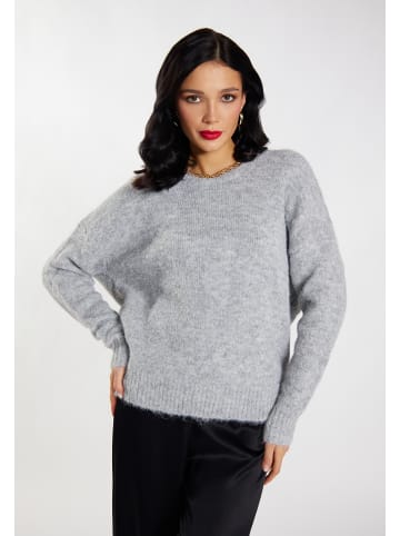 faina Pullover in Hellgrau Melange