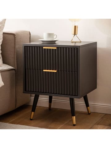 KADIMA DESIGN Nachtkonsole mit Eiche-Dekor 43,5x39x56 cm Nachttisch Modern,