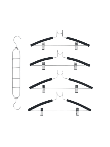 Maximex Raumspar-Bügelsystem 5tlg, 4er-Set in Silber