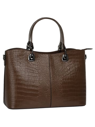 Cluty Handtasche echt Leder in braun
