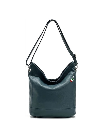 Florence Florence Schultertasche, Shopper Leder türkis ca. 37cm
