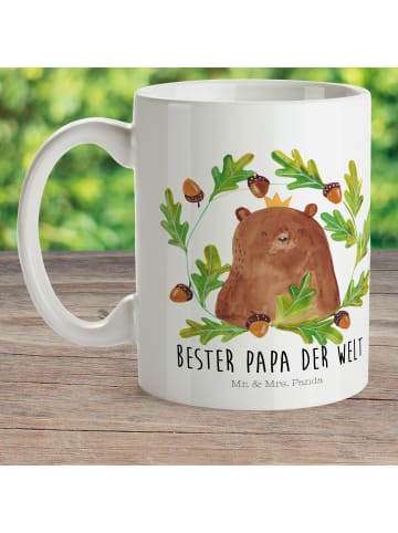 Mr. & Mrs. Panda Reisebecher Bär König mit Spruch in Weiß