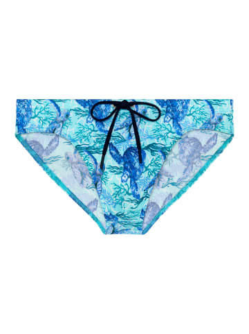 HOM Badehose Swim Micro Briefs Tartane in blue print