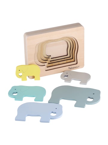 Kindsgut Tier-Puzzle aus Holz in Elefanten-Design