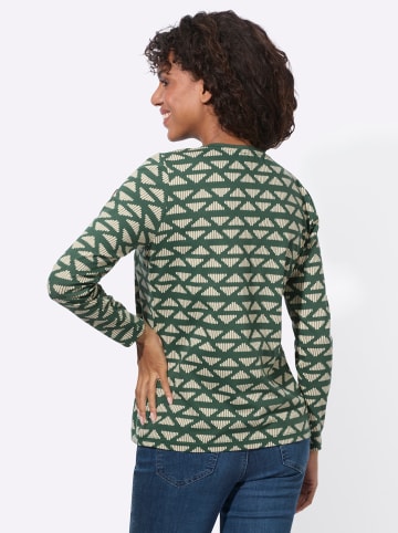 WITT WEIDEN Langarm-Shirt in moos-sand-bedruckt