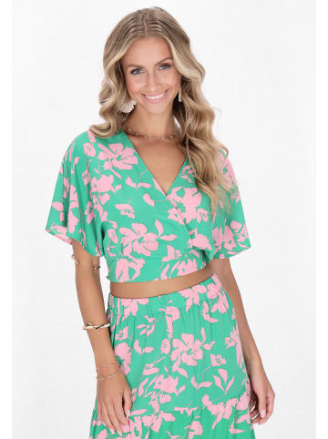 IZIA Women Top in turquoise multicolor