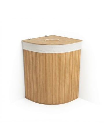 relaxdays Eckwäschekorb in Natur - (B)36 x (H)60 x (T)36 cm