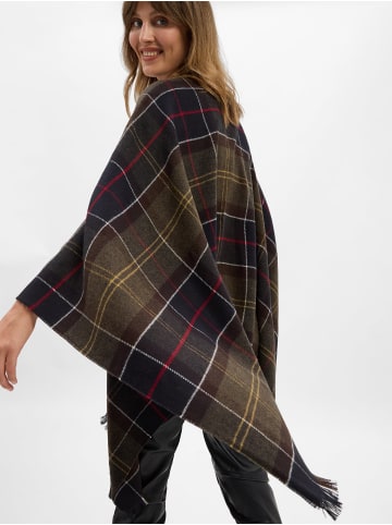 Barbour Poncho Staffin Tartan Serape in grün marine - 0002