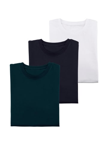 H.I.S Kurzarmshirt in petrol, navy, weiß