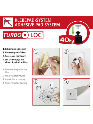 Wenko Turbo-Loc® WC-Garnitur Carpino Weiß in Weiß