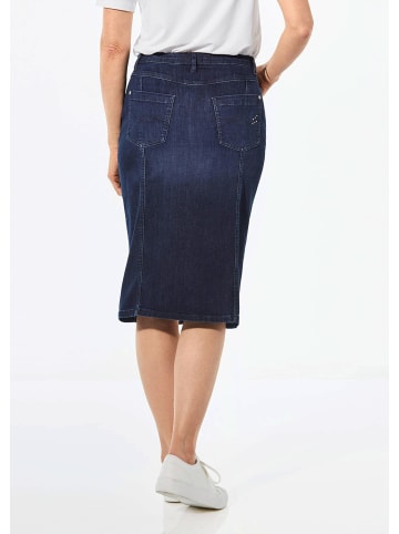 GOLDNER Kurzgröße:  Jeansrock im 5-Pocket-Stil in marine