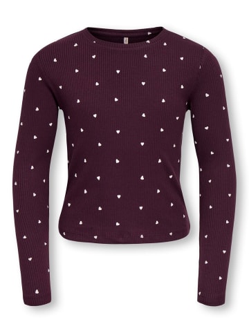 KIDS ONLY Langarmshirt Slim Fit Kogbella Mini Bio in winetasting
