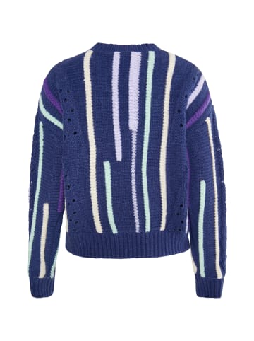 IZIA Damen Pullover in Marine Mehrfarbig