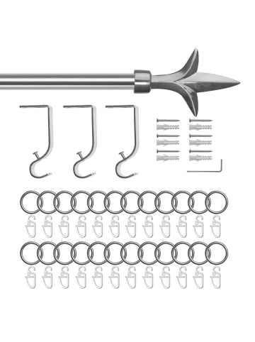 Lichtblick Ausziehbare Gardinenstange in Edelstahloptik