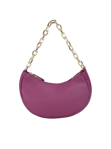 faina Damen Schultertasche Aus Leder in Sonnenaufgang rosa