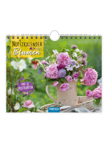 Trötsch Kalender - Trötsch Notizkalender Querformat Notizkalender Blumen 2026 mit