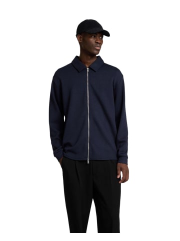 SELECTED HOMME Strickjacke SLHEMANUEL SOFT FULL ZIP SWEAT in Blau