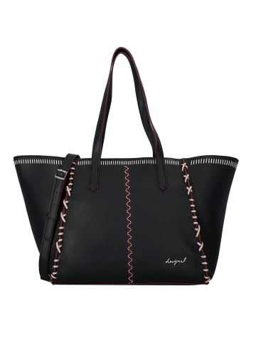Desigual Manhattan Pespuntes Shopper Tasche 34 cm in schwarz