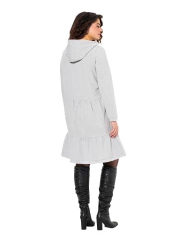 Ulla Popken Midikleid in hellgrau mélange