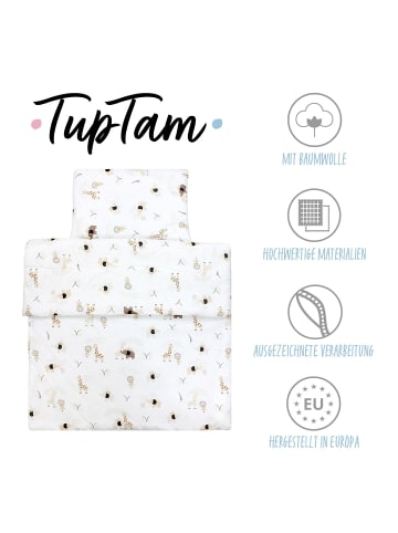 TupTam Kinder Bettdecken Set Gemustert in beige