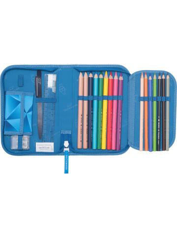 BECKMANN Federmappe mit Inhalt Blue Lightning in blau