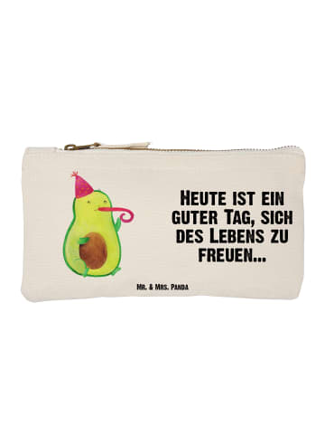 Mr. & Mrs. Panda Federtasche Avocado Feier mit Spruch in Weiß