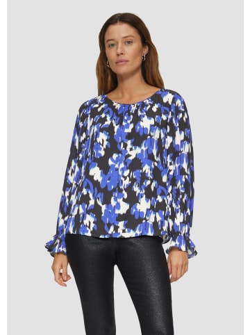 s.Oliver BLACK LABEL Bluse langarm in Blau-schwarz