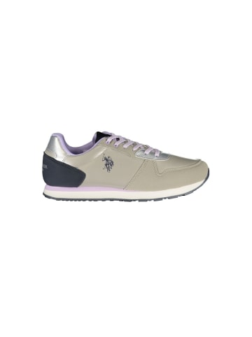 U.S. Polo Assn. Silberne Polyester-Sneaker