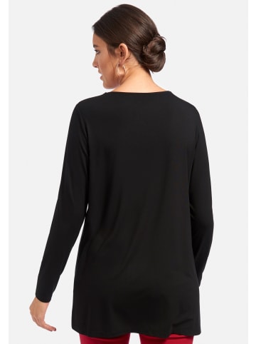 EMILIA LAY Langarmshirt Top in schwarz