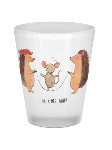 Mr. & Mrs. Panda Schnapsglas Igel Seilhüpfen ohne Spruch in Transparent
